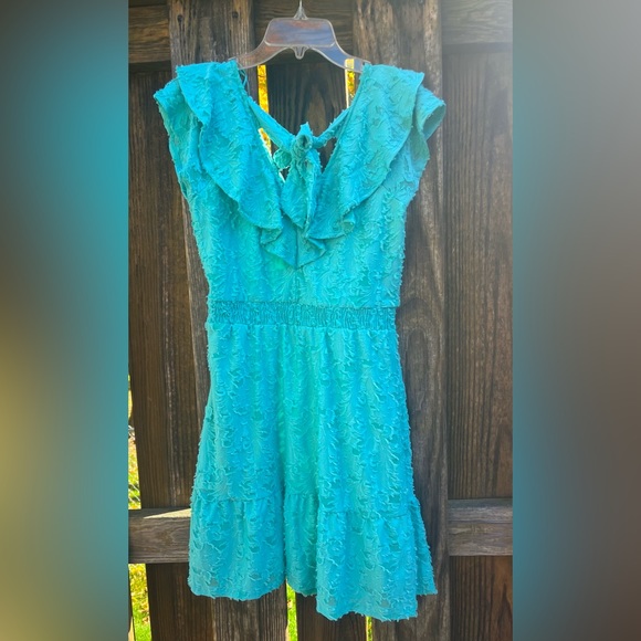 Lauren Conrad Turquoise Ruffle Dress - Picture 4 of 8